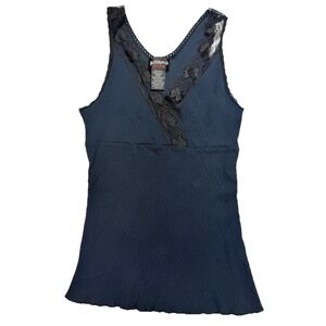 Hot Tempered Don't Be Afraid Lace Trim Tank Top Women's Medium Goth Grunge Emo